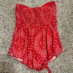 No Boundaries  Red Sleeveless Bustier Bodysuit Photo 3