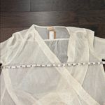 Mystree NWT  Ivory sheet Cross Front Blouse with Gold Accents Sz M Photo 6