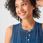 Faherty Isha Dress Indigo Blue Women’s Size Small Photo 3