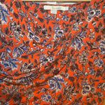Boden Rita Dress 2 Floral Ruched Jersey Knit Midi Preppy Boho 3/4 Sleeves Orange Photo 7
