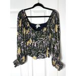 Cleobella Dakota Smocked Ruffle Peplum Long Sleeve Top Size Large Photo 1