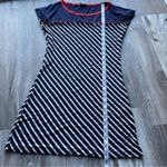 Navy blue & white stripped summer dress​ size xs Red Photo 3