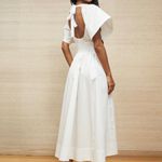 La Ligne Claire Midi Dress in Ivory White Size Medium Photo 3