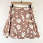For Love Lemon Womens Skirt Beige Sweet Jane Floral Wrap Mini Cottagecore Large Brown Photo 2