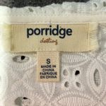 Anthropologie  Porridge White Eyelet Lace Romantic Top Boho Blouse Size Small S Photo 8