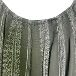 Altar'd State  Womens Size Small Green Cream Off The Shoulder Bell Sleeve Top Photo 5