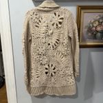 Angel of the North Crochet Knit Cardigan Cream Boho Cottagecore Anthropologie Photo 2