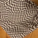 Baggu  DUCK BAG TOTE MAROON TRIPPY CHECKER CREAM CHECKERED PATTERN PRINT Photo 5