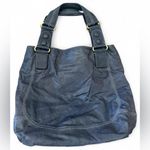 Juicy Couture Black Leather Tote RARE Vintage ๐ Y2K Photo 1