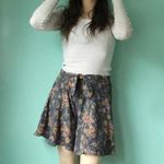 EXPRESS Blue Vintage 1990s Floral Lined Mini Skirt Photo 5