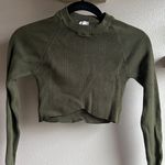 Garage green ribbed sweater Photo 1