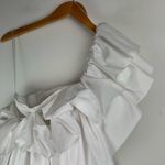 ZARA NWT Ruffle One Shoulder Top Sz Small Poplin Chic Photo 6