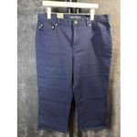 Ralph Lauren LRL Jeans Company Co Women's Sz 14 Capri Pants blue Crop (gc Photo 1