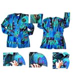 VTG Lady Carol New York Suit Two Piece Tailored Abstract Paisley Colorful EUC Blue Size undefined Photo 7