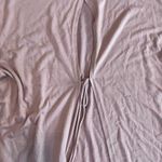 She & Sky  long sleeve split tie back pink top size large Photo 5