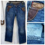 Sacred Threads Sacred Jeans With Leather Trim‎ Photo 3