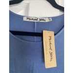 Michael Stars  Womens XS Blue Faux Wrap Tee Dress Cotton Modal Jersey NEW Photo 2