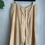 EXPRESS  Women’s Linen Wide Leg Pants Size XL Tan Photo 1