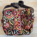 Vera Bradley  Messenger Bag Puccini Brown Floral Laptop Carry Purse Photo 0