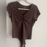 American Eagle  Brown Asymmetrical Women's Bodysuit Size L Photo 1