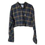 Carhartt  Relaxed Fit Plaid Cropped Long Sleeve Button Down Shirt‎ Size XL Photo 0