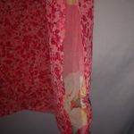 Notations M Sleeveless Floral Lined Slit Knee Length Dress in Fresh Coral Photo 1