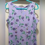 VTG 80s TR Bentley Light Purple Floral Scoop Neck Short Mini Shift Dress Photo 6