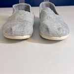 Toms  Drizzle Grey Metallic Woven Shoes Size 10‎ Photo 1