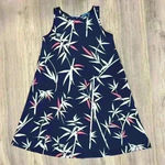 Tori Richard  Honolulu USA Mini Shift Dress Pullover Navy Floral Stretch Size XXS Photo 0