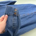 Vtg 90s Y2K Denim Maxi Button Down Dress Long Sleeve Size 8 M Slit Northstyle‌‌‌ Blue Size M Photo 3