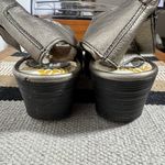 Fly London  Yala Peep Toe Ankle Strap Wedge Platform Sandal Women 39 8-8.5Pewter Photo 3