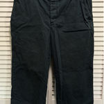 The Limited The‎  Black Crop Pants Size 10 High Rise Pockets Button Fly Photo 0