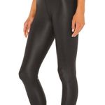 Nike Dri-Fit Mid Rise Shine Black 7/8 Leggings Gray Swoosh Size S $70 Photo 0