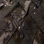 Sequined Criss Cross Tank Top, size Small Black Photo 4