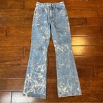 Ganni  Blue Acid Wash Betzy Flare Jeans Photo 4