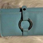 Stylish Light Blue Wallet with Ring Closure Photo 0