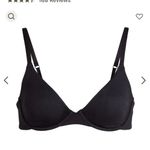 SKIMS  Cotton Jersey‎ Mesh Lining Underwire Bra Soot Size 36DD Photo 2