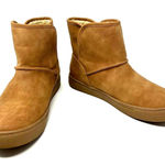 DV Dolce Vita size 7 ankle height sherpa lined tan‎ boots slip on faux fur Brown Photo 0