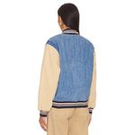 BLANK NYC  Varsity Jacket in Crash Course Womens Denim Jean Boyfriend Photo 1