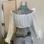 GeeGee Sexy White Women Crop Top Size L Photo 2