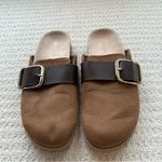 Old Navy Faux Suede Chestnut Clog Shoes Size 8 Photo 10