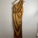 Petal and Pup  Nadia One Shoulder Maxi Dress Bronze Size 12 Photo 1