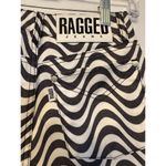 The Ragged Priest Wide Leg Dad Fit Black White Wave Print Jeans Size 24 Photo 5