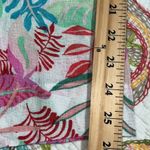 Cynthia Rowley  sz small 100% linen floral pants elastic waist string tie pockets Photo 5