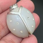 Vintage 70’s AVON Frosted Lucite Silvertone Ladybug Small Brooch 7.5g Photo 7