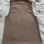 Gypsy + Jade Sleeveless Ribbed nylon tan high neck Top, size S/M Y2K preppy Photo 8