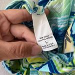 Lily Bleu‎ Sz L Strapless Chevron Maxi Casual Dress Neon Striped Belted Green Size L Photo 4