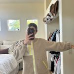 Universal Threads Universal Thread Tan Teddy Jacket With Neon Details  Photo 1