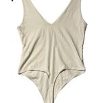 Second Skin Anthropologie Women's L White Bodysuit Comfort Neutral Casual Flawed Size L Photo 5