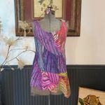 Jams World Vintage Hawaiian Asymmetric Art to Wear Rainbow Tank- Sz XS 💚🎀 Photo 1